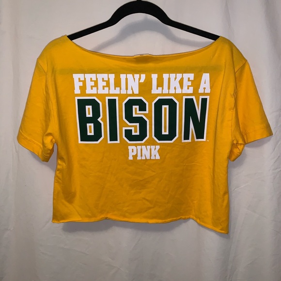 PINK NDSU Bison Crop Top - NWOT - Picture 2 of 3